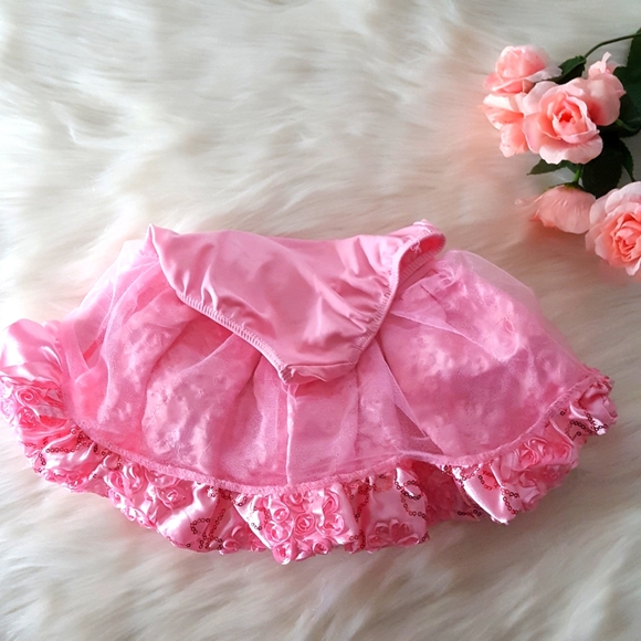 Princess Expressions Pink Sequin & Ribbon Applique Ballet Costume Baby 6-12 Mth - Picture 8 of 13